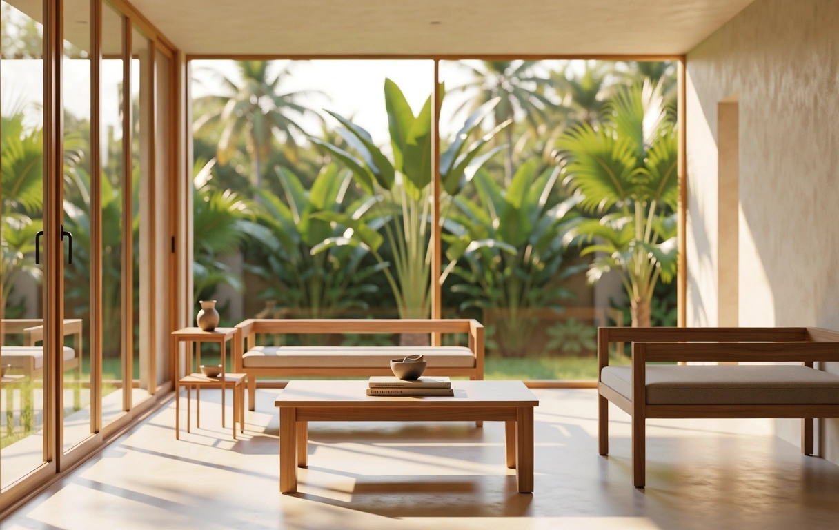 Ambiente calmo e iluminado